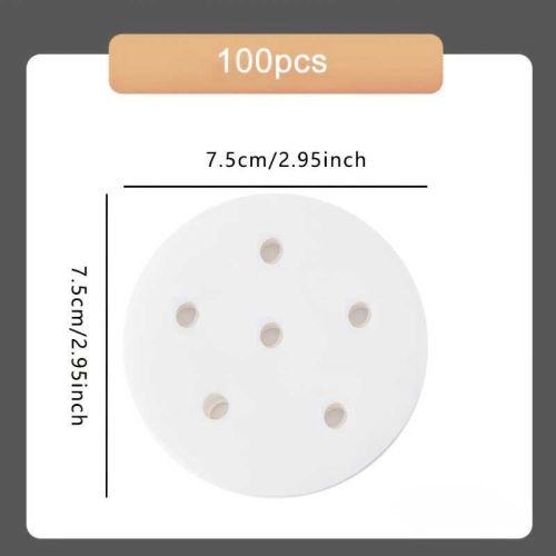 Set/100pcs; Round Steamer Paper; Baking Paper; Disposable Barbecue Silicone Oil Paper; Steamer Pad Paper; Xiaolongbao Steaming Paper